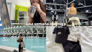 1 SEMANA CONMIGO (universitaria) 🎧 + mi primer viaje sola | gym, universidad, valencia...