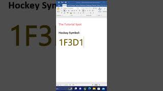 How to make hockey symbol in Ms-word ytshorts msword trendingshorts