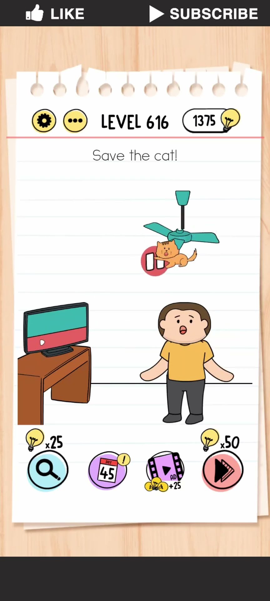 brain test tricky puzzles level 616 answer #gameplay #games