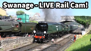 Live RailCam! Swanage Strictly BULLEID II #Live #LiveStream #LiveRailway #LiveSteam #SteamTrainsLive