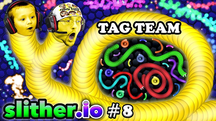 SLITHER.io #8: EAT MY DOTS QUICK! Father & Son Tag...