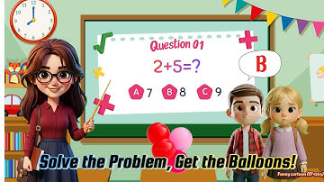 Solve the Problem, Get the Balloons! #education,#kidslearning, #maths,