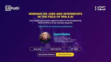 Jobs and internships in the field of RPA & AI.