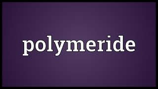 Polymeride Meaning