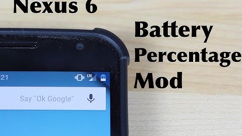 Nexus 6 How To Enable Battery Percentage MOD