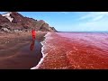 Blood Beach (red beach) of Hormuz island  Iran ساحل سرخ هرمز