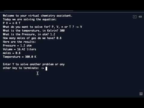 Python Ideal Gas Law Solver, v2 - YouTube