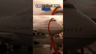Last United B747 Flight 😥 #shorts #aviation #airplane #lastflight #boeing #b747 #united #edit #fyp