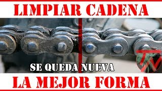 Como LIMPIAR y LUBRICAR CADENA moto