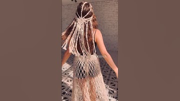 Macrame Veil 🤍 Tutorial on my channel #macrame #diy #macrametutorial #macrameaccessories #texsense