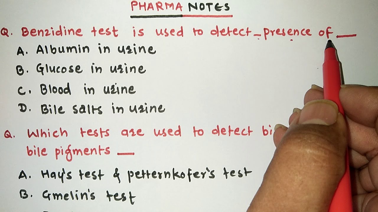 BIOLOGICAL LABORATORY TESTS QUIZ | RRB PHARMACIST EXAM | GPAT | ESIC | NIPER | PART-66