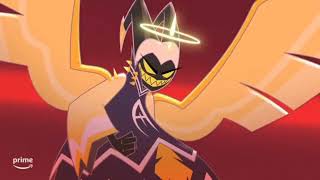 hazbin hotel battle  music edit in the background. and it sounds like a really good boss fight