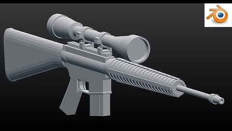 Marine Scout Sniper Rifle modeling in Blender ;  Part 2 ; Request