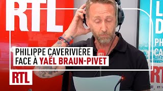 Philippe Caverivière face à Yaël Braun-Pivet, président de l'Assemblée nationale