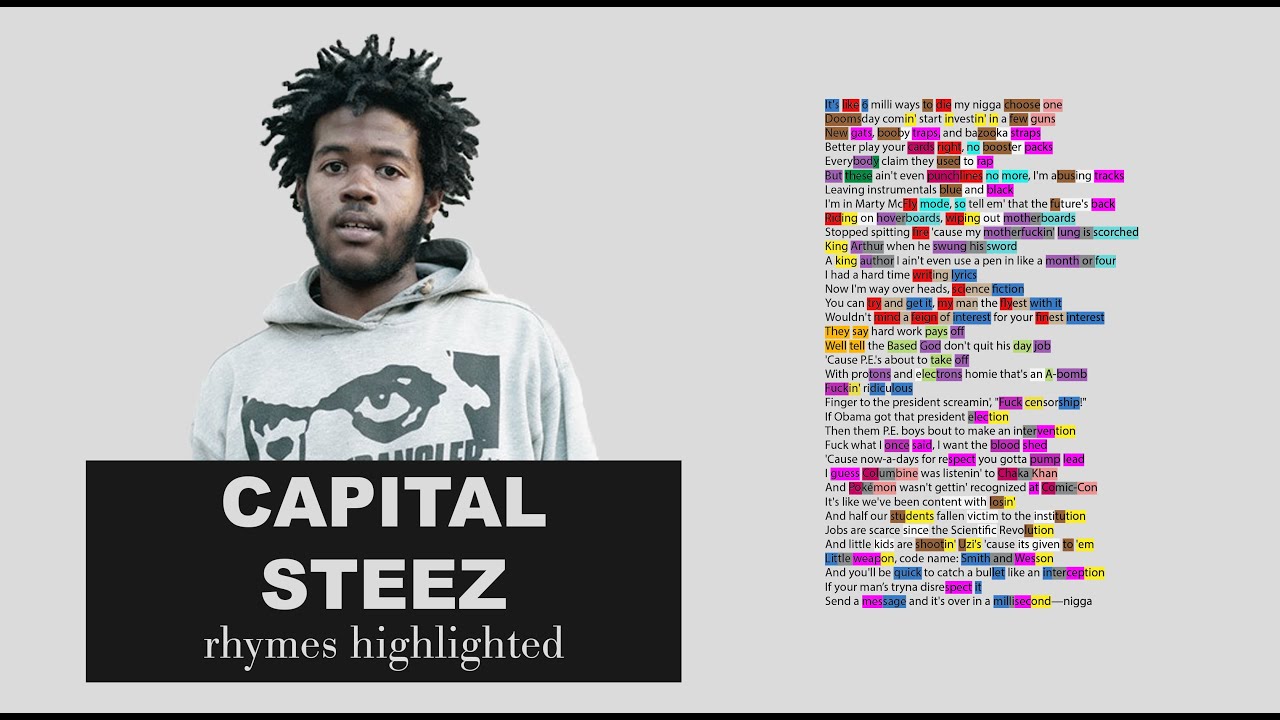 Capital STEEZ on Survival Tactics Lyrics, Rhymes Highlighted (047
