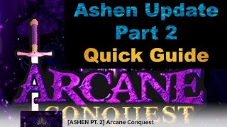 Ashen update part 2 | Quick Guide | Crafting Secrets | Arcane Conquest #roblox #arcane #gaming