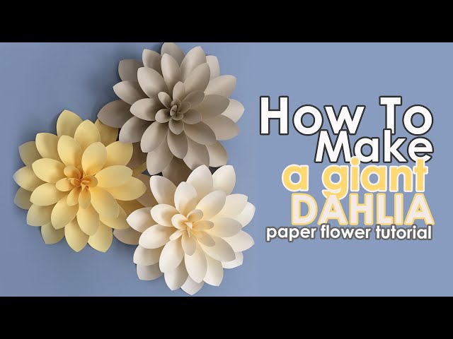 DIY Paper Dahlia Flowers Tutorial | Giant Paper Flowers with Template - YouTube diy-paper-dahlia-flowers-tutorial-giant-paper-flowers-with-template-youtube