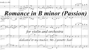 [Score] Ong Lin Wei - Romance in B Minor (2024) for violin and orchestra