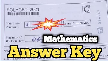 Ts polycetset exam key patten released || POLYCET EXAM KEY PATTERN ANSWER  RELEASE