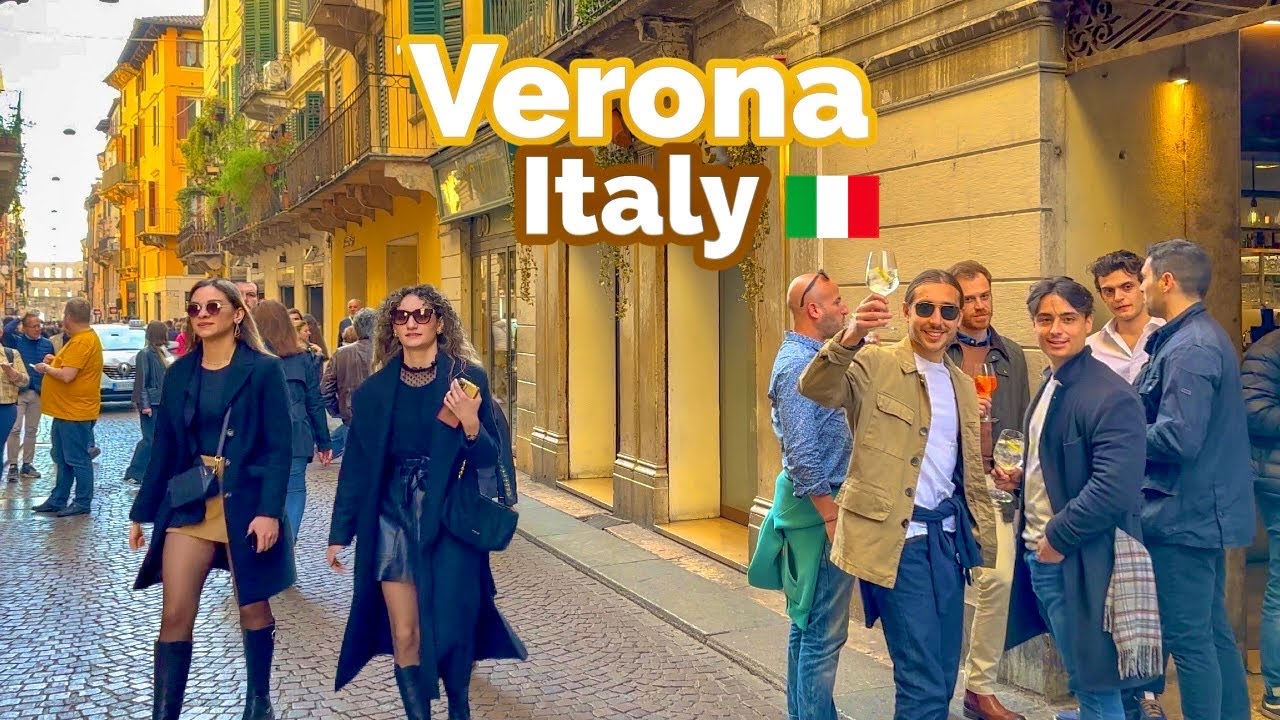 Verona, 意大利 | 城市漫步 4K | 2023年5月4日