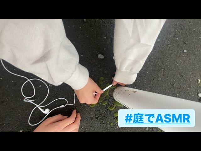 【庭でASMR】イヤフォンマイクを使って音フェチ【雑ASMR】                                   #雑asmr #asmr #音フェチ #音フェチ動画