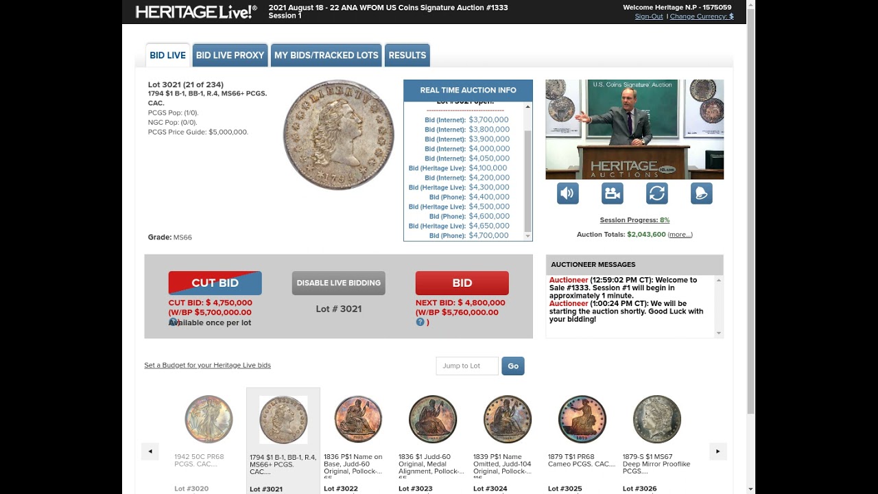 1794 $1 B-1, BB-1, R.4, MS66+ PCGS. CAC.... Early Dollars | Lot #3021 |  Heritage Auctions