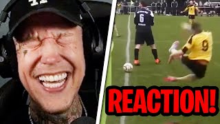 WIE ER FLIEGT🤣 REAKTION auf Kreisliga Best of! FOULS, ROTE KARTEN und FAILS | MontanaBlack Reaktion