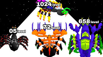 Spider Shoot Run 3D - Level Up All Levels Gameplay