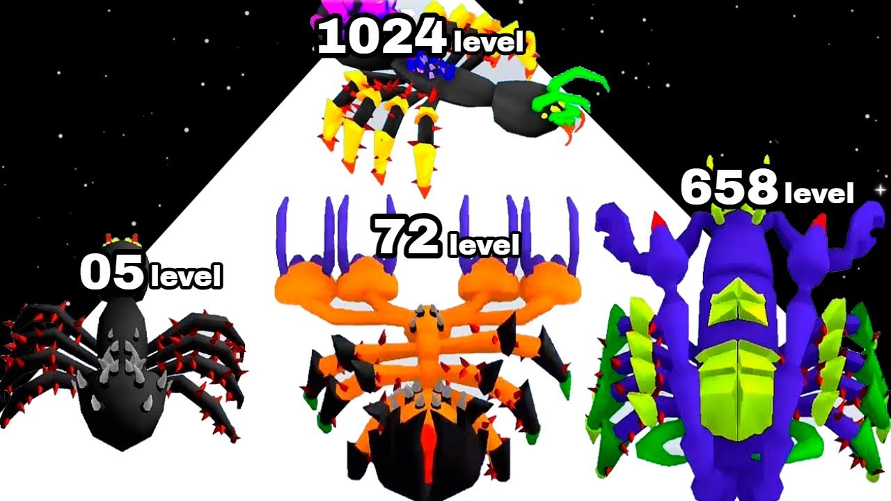 Spider Shoot Run 3D - Level Up All Levels Gameplay