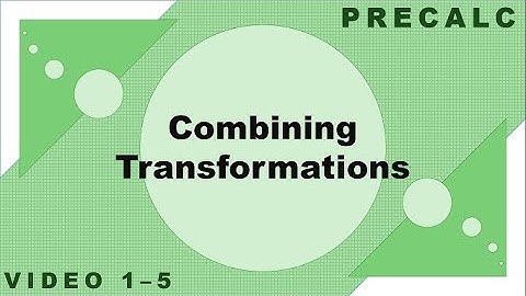 Precalc 1-5 | Combining Transformations