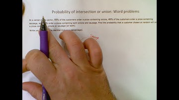 Geometry - Probability of intersection or union: Word problems