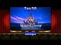 Top 50 Disney songs