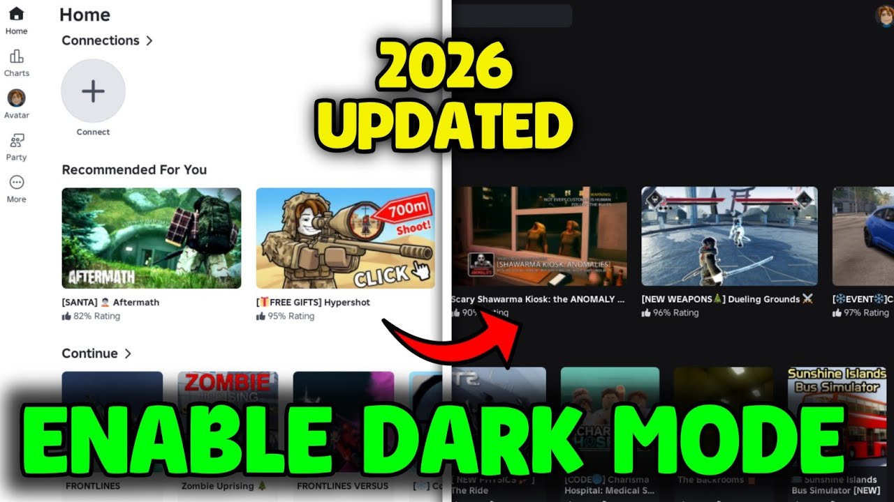 How To Turn On Dark Mode In Roblox (2026)