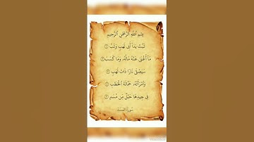 توقف اقل من دقيقه اسمع اجمل تلاوه للشيخ #المنشاوي سوره المسد تلاوه يخشع لها القلب❤