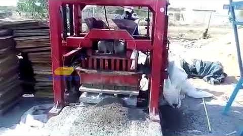 QTJ4-35 manual concrete hollow block machine in Jamica