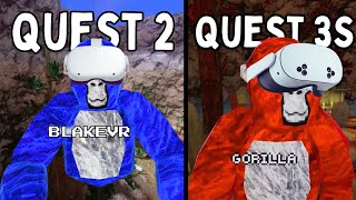Gorilla tag on the Quest 2 versus the Quest 3S!!!