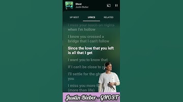 Thumbnail of Justin Bieber - GHOST lyrics 🔥🎵🎼🎶  #spotifyclone #songlyrics #lyrics #afropopmusic #musiclyrics #rap