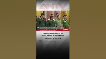 Chủ tịch nước trao Quyết định thăng quân hàm Đại tướng, Thượng tướng #antv #shorts #thoisu