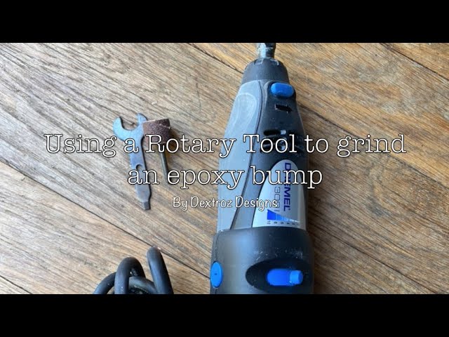 rotary tool removing epoxy metal repair