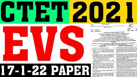 CTET PREVIOUS YEAR EVS PAPER 2021 (SHIFT-22)|CTET EVS PEDAGOGY|CTET PREVIOUS YEAR PAPER|CAREER BIT