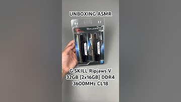 G.SKILL Ripjaws V 32GB (2x16GB) DDR4 3600MHz CL18 - Unboxing ASMR #shorts #pc #ram #memory #ddr