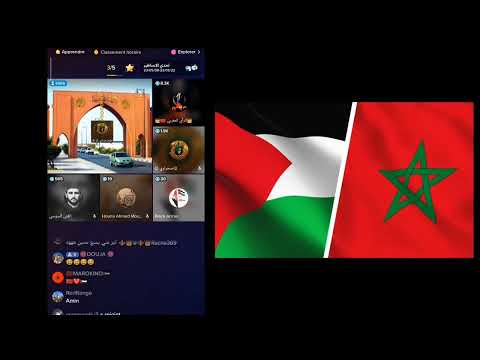 حوار جميل بين مغربي صحراوي و فلسطيني في لايف بحضور الرأي المغربي