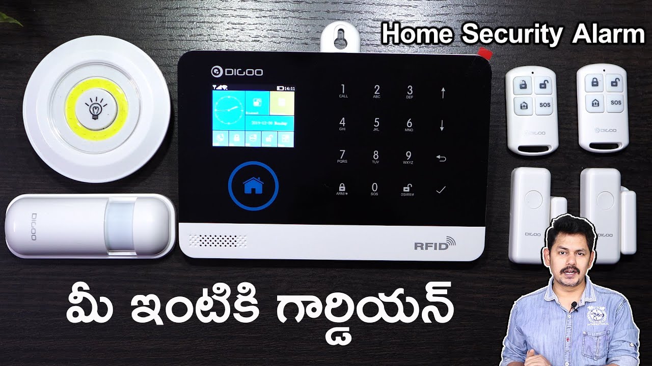 Digoo DG-HOSA 433MHz Wireless GSM&WIFI Home Security Alarm Unboxing and installation in Telugu