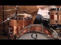 Q Drum Co Custom Patina Copper Shell Pack (24" Bass, 13/16" Toms)