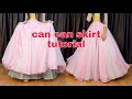 Can can skirt cutting and stitching / DIY can can skirt / petticoat / how to attach can can in dress