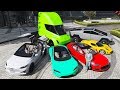 GTA 5 - Stealing Luxury Tesla Cars with Trevor! (Real Life Cars #12)