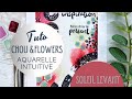 Tuto carte aquarelle intuitive soleil levant chou  flowers