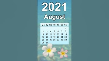 August 2021 Calendar