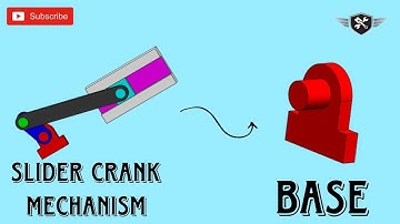 Slider Crank mechanism  in Solidworks|Base|AutoCAD|3D model#akd #tutorial #cad