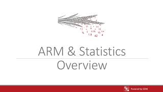 ARM Software Webinar - ARM & Statistics, An Overview (2026)